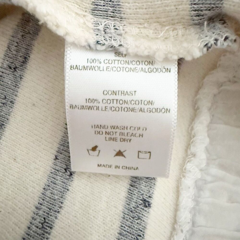 SUNDAY IN BROOKLYN x ANTHROPOLOGIE | Striped Blue Cream White Lace Bow | Medium - Picture 8 of 9